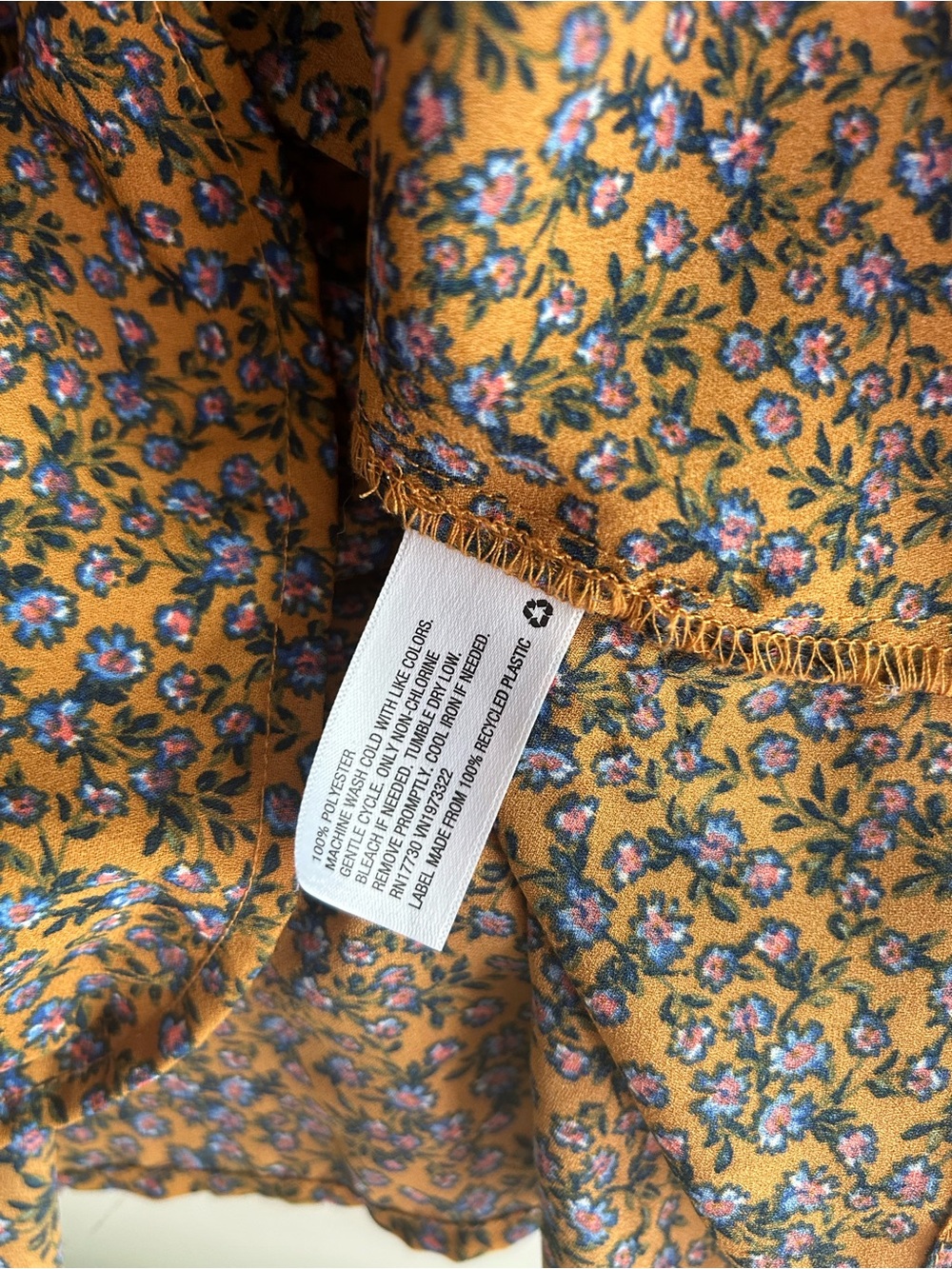 Wild Fable Mustard Floral Tiered Midi Dress Women’s Medium Boho Cottagecore - Picture 4 of 16